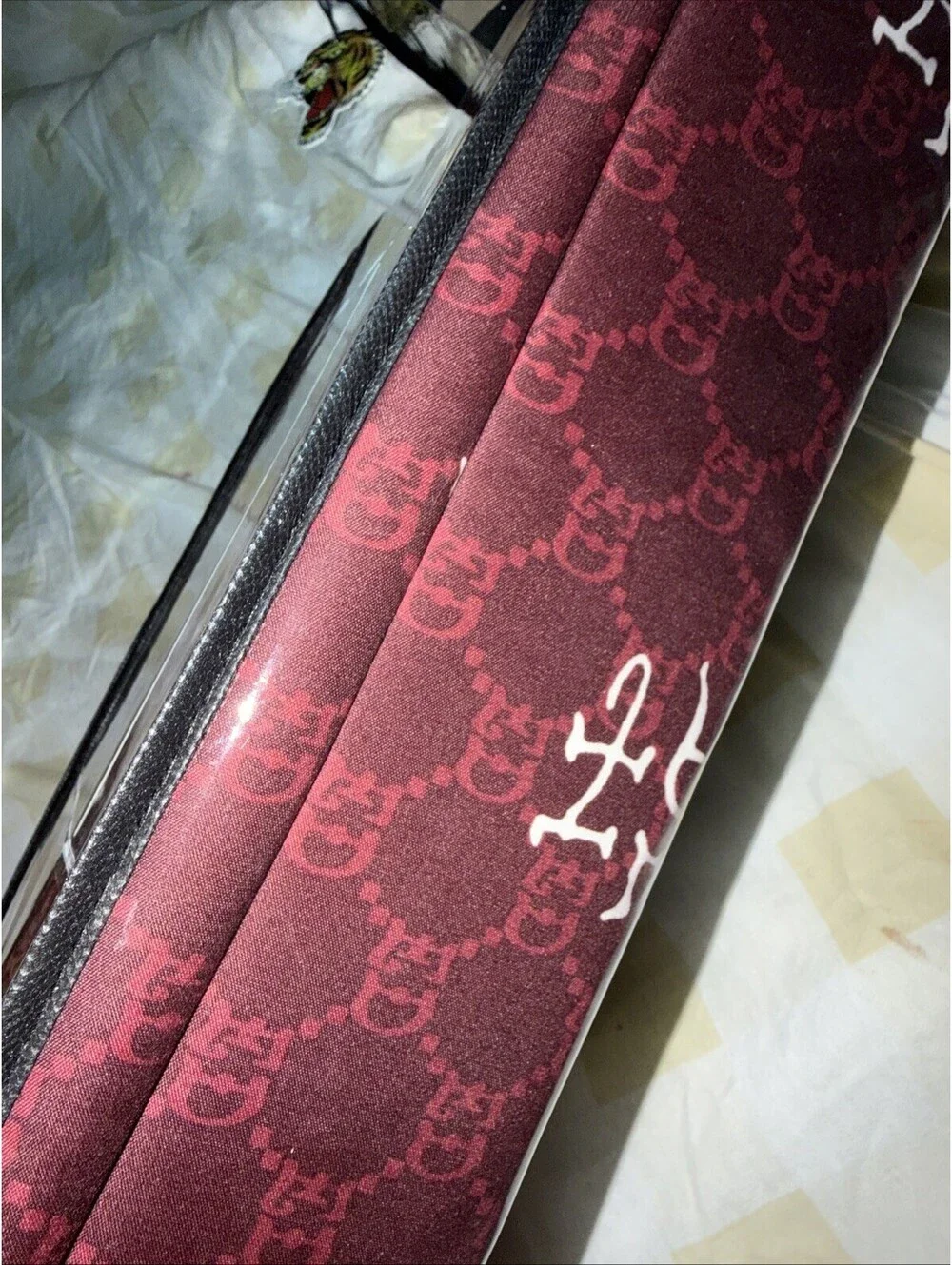 New Ed Hardy King Sheet Set 4 Pc Exclusive Style  Maroon/white ED Design